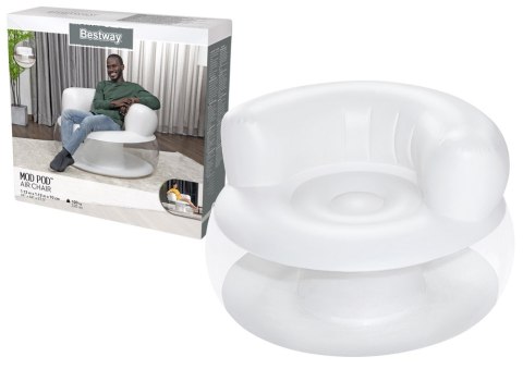Bestway Dmuchany Fotel Biały 112 x 112 x 70 cm Bestway 75138 Bestway Dmuchany Fotel Biały 112 x 112 x 70 cm Bestway 75138