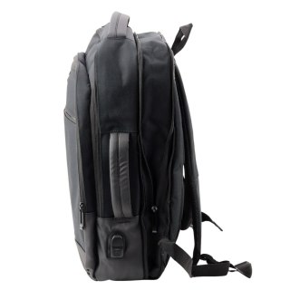LEAN Plecak Biznesowy USB Kieszeń Na Laptopa Czarny 16L 45cm