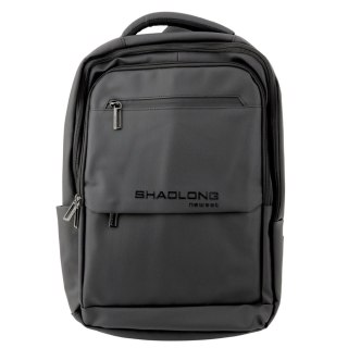 LEAN Plecak Miejski Biznesowy USB Kieszeń Na Laptopa Czarny 16L 41cm