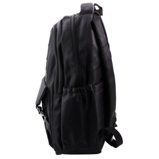LEAN Plecak Miejski Szkolny 6 Kieszeni Back Up Czarny 23L 46cm