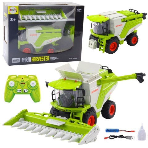 LEAN Toys Kombajn Z Hederem Do Kukurydzy 2w1 Zdalnie Sterowany RC Efekt Pary 2.4G