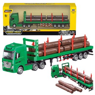 HUINA Ciężarówka Transport Drewna Metalowa Huina 1:50 Zielona