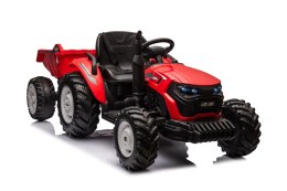 LEAN CARS Traktor Na Akumulator HC-306 Czerwony Z Przyczepą 24V