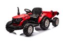 LEAN CARS Traktor Na Akumulator HC-306 Czerwony Z Przyczepą 24V