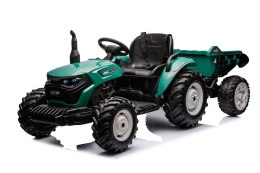 LEAN CARS Traktor Na Akumulator HC-306 Z Przyczepą Ciemno Zielony 24V