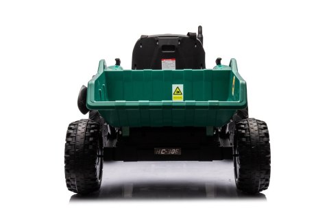 LEAN CARS Traktor Na Akumulator HC-306 Z Przyczepą Ciemno Zielony 24V LEAN CARS Traktor Na Akumulator HC-306 Z Przyczepą Ciemno Zielony 24V