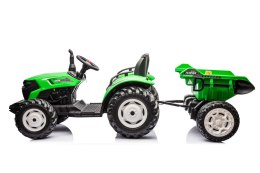 LEAN CARS Traktor Na Akumulator HC-306 Z Przyczepą Jasno Zielony 24V