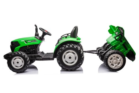 LEAN CARS Traktor Na Akumulator HC-306 Z Przyczepą Jasno Zielony 24V LEAN CARS Traktor Na Akumulator HC-306 Z Przyczepą Jasno Zielony 24V