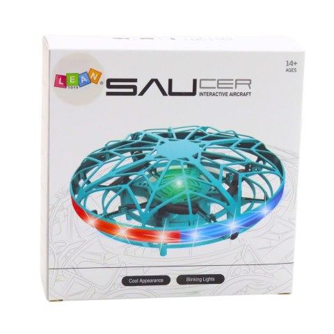 LEAN Toys Dron UFO Sterowany Ręką RC Światła LED Różowy