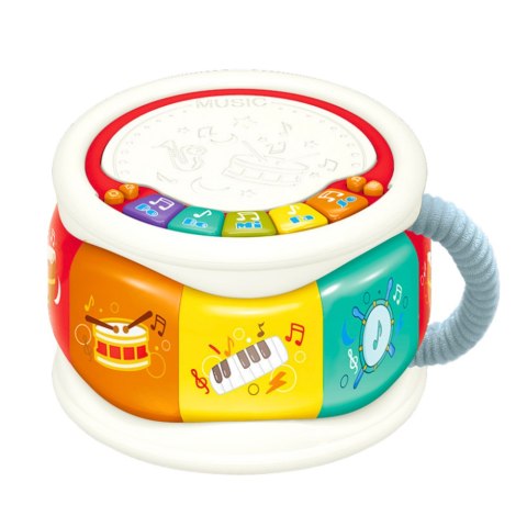 LEAN Toys Duży Interaktywny Bębenek Edukacyjny Dla Malucha Kolorowy