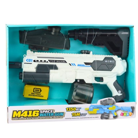 LEAN Toys Karabin M16 Pistolet Kosmiczny Na Wodę Elektryczny 1350ml
