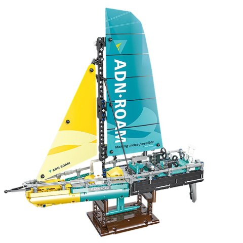 LEAN Toys Klocki Konstrukcyjne Żaglówka Łódź Type 65 Model 675el