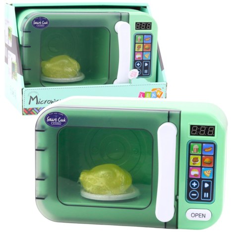 LEAN Toys Mikrofala Dla Dzieci Obrotowa Kurczak Światła Dźwięki Zielona
