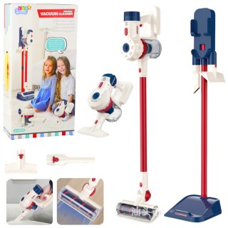 LEAN Toys Odkurzacz Pionowy Zestaw do Sprzątania Dla Dzieci Stacja Światła Dźwięki Biały