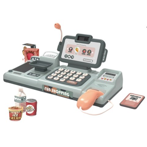 LEAN Toys Zestaw Kasa Sklepowa Produkty Spożywcze Czytnik Telefon 25El