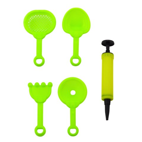 LEAN Toys Zestaw Magiczny Piasek Różowy 3kg Foremki Narzędzia Dmuchana Plansza