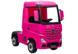 LEAN CARS Auto Na Akumulator Mercedes Actros Różowy 4x4