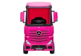 LEAN CARS Auto Na Akumulator Mercedes Actros Różowy 4x4