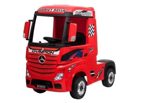 LEAN CARS Auto na Akumulator Mercedes Actros Czerwony Lakierowany MP4 LEAN CARS Auto na Akumulator Mercedes Actros Czerwony Lakierowany MP4