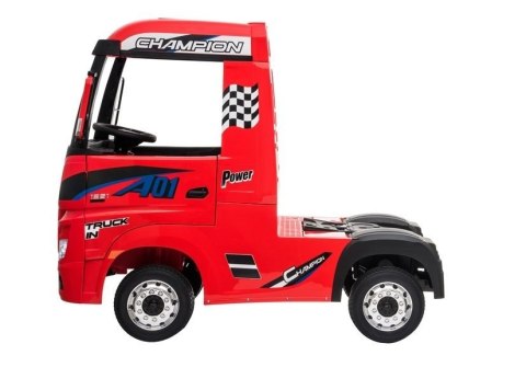 LEAN CARS Auto na Akumulator Mercedes Actros Czerwony Lakierowany MP4 LEAN CARS Auto na Akumulator Mercedes Actros Czerwony Lakierowany MP4