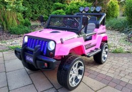LEAN CARS Auto na Akumulator S2388 Jeep Różowy 4x45W