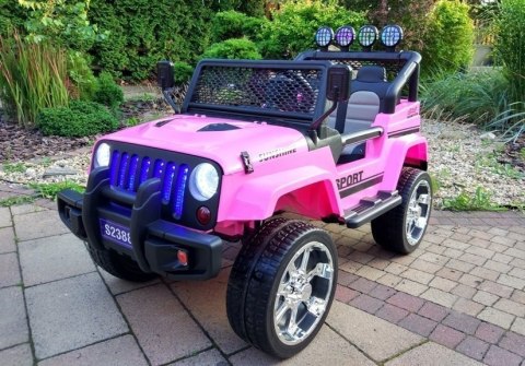 LEAN CARS Auto na Akumulator S2388 Jeep Różowy 4x45W LEAN CARS Auto na Akumulator S2388 Jeep Różowy 4x45W