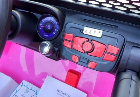 LEAN CARS Auto na Akumulator S2388 Jeep Różowy 4x45W LEAN CARS Auto na Akumulator S2388 Jeep Różowy 4x45W