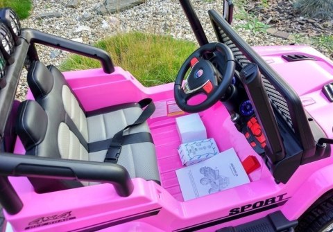 LEAN CARS Auto na Akumulator S2388 Jeep Różowy 4x45W LEAN CARS Auto na Akumulator S2388 Jeep Różowy 4x45W