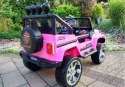 LEAN CARS Auto na Akumulator S2388 Jeep Różowy 4x45W