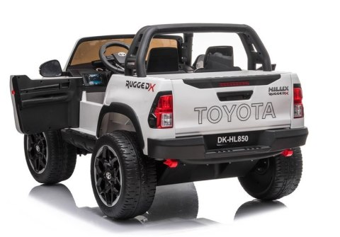 LEAN CARS Auto na Akumulator Toyota Hilux Biały LEAN CARS Auto na Akumulator Toyota Hilux Biały