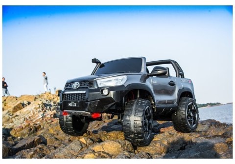 LEAN CARS Auto na Akumulator Toyota Hilux Czarny Lakierowany LEAN CARS Auto na Akumulator Toyota Hilux Czarny Lakierowany
