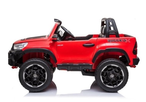 LEAN CARS Auto na Akumulator Toyota Hilux Czerwony Lakierowany LEAN CARS Auto na Akumulator Toyota Hilux Czerwony Lakierowany