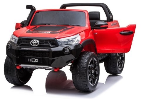 LEAN CARS Auto na Akumulator Toyota Hilux Czerwony Lakierowany LEAN CARS Auto na Akumulator Toyota Hilux Czerwony Lakierowany