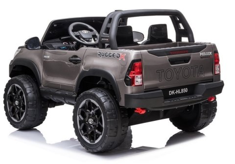 LEAN CARS Auto na Akumulator Toyota Hilux Srebrny Lakierowany LEAN CARS Auto na Akumulator Toyota Hilux Srebrny Lakierowany