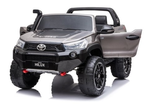 LEAN CARS Auto na Akumulator Toyota Hilux Srebrny Lakierowany LEAN CARS Auto na Akumulator Toyota Hilux Srebrny Lakierowany