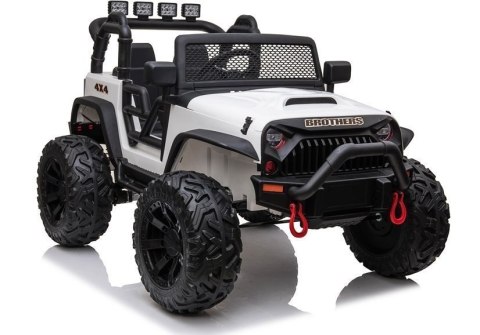LEAN CARS Auto na akumulator Jeep JC666 Biały LEAN CARS Auto na akumulator Jeep JC666 Biały
