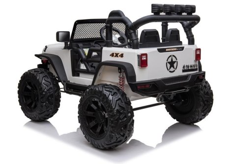 LEAN CARS Auto na akumulator Jeep JC666 Biały LEAN CARS Auto na akumulator Jeep JC666 Biały