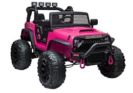 LEAN CARS Auto na akumulator Jeep JC666 Różowy Lakierowany