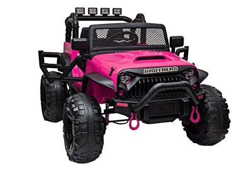 LEAN CARS Auto na akumulator Jeep JC666 Różowy Lakierowany LEAN CARS Auto na akumulator Jeep JC666 Różowy Lakierowany