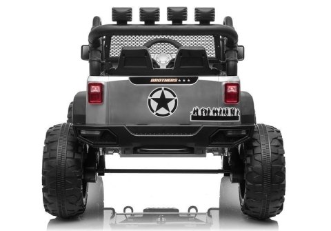 LEAN CARS Auto na akumulator Jeep JC666 Srebrny Lakierowany LEAN CARS Auto na akumulator Jeep JC666 Srebrny Lakierowany