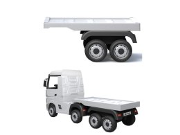 LEAN CARS Naczepa do pojazdu na akumulator HL358 Mercedes Scania Actros biała