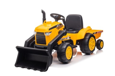 LEAN CARS Traktor Na Akumulator Z Przyczepą S617 Żółty LEAN CARS Traktor Na Akumulator Z Przyczepą S617 Żółty