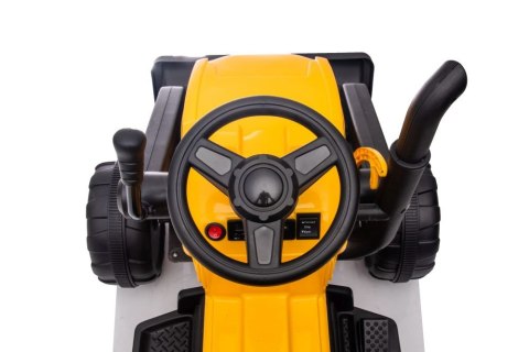 LEAN CARS Traktor Na Akumulator Z Przyczepą S617 Żółty LEAN CARS Traktor Na Akumulator Z Przyczepą S617 Żółty