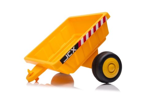 LEAN CARS Traktor Na Akumulator Z Przyczepą S617 Żółty LEAN CARS Traktor Na Akumulator Z Przyczepą S617 Żółty