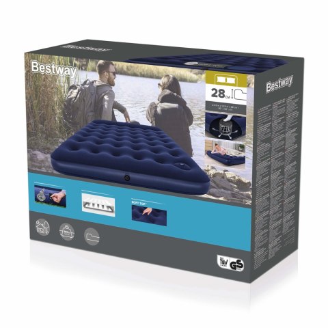 Bestway Dmuchany Materac Z Pompką 203 x 152 x 28 cm Bestway 67226 Bestway Dmuchany Materac Z Pompką 203 x 152 x 28 cm Bestway 67226