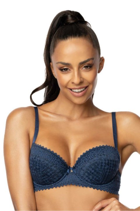 Biustonosz push up Biustonosz Push-up Model Maddie M-3633/11 Navy - Mat Biustonosz push up Biustonosz Push-up Model Maddie M-3633/11 Navy - Mat