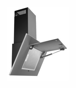 AKPO Okap AKPO WK-4 NERO 2.0 50 SZARY/SZARE SZKŁO T300 Liniowy LED/Siłownik