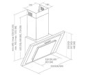 AKPO Okap kominowy AKPO WK-4 NERO ECO 60 BIAŁY (162 m3/h; 600mm; kolor biały)