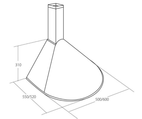 AKPO Okap kominowy AKPO WK-5 RONDO TURBO 50 BIAŁY (500mm, kolor biały) AKPO Okap kominowy AKPO WK-5 RONDO TURBO 50 BIAŁY (500mm, kolor biały)