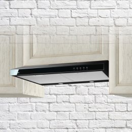AKPO Okap podszafkowy AKPO WK-7 K GLASS 50 CZARNY/CZARNE SZKŁO (50 cm szer., kolor czarny, front czarne szkło)